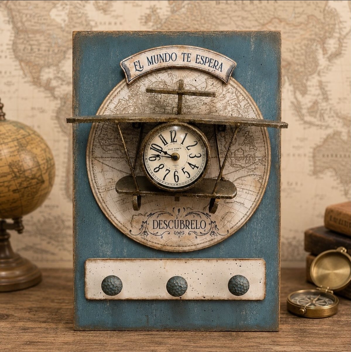 Reloj decorativo avión