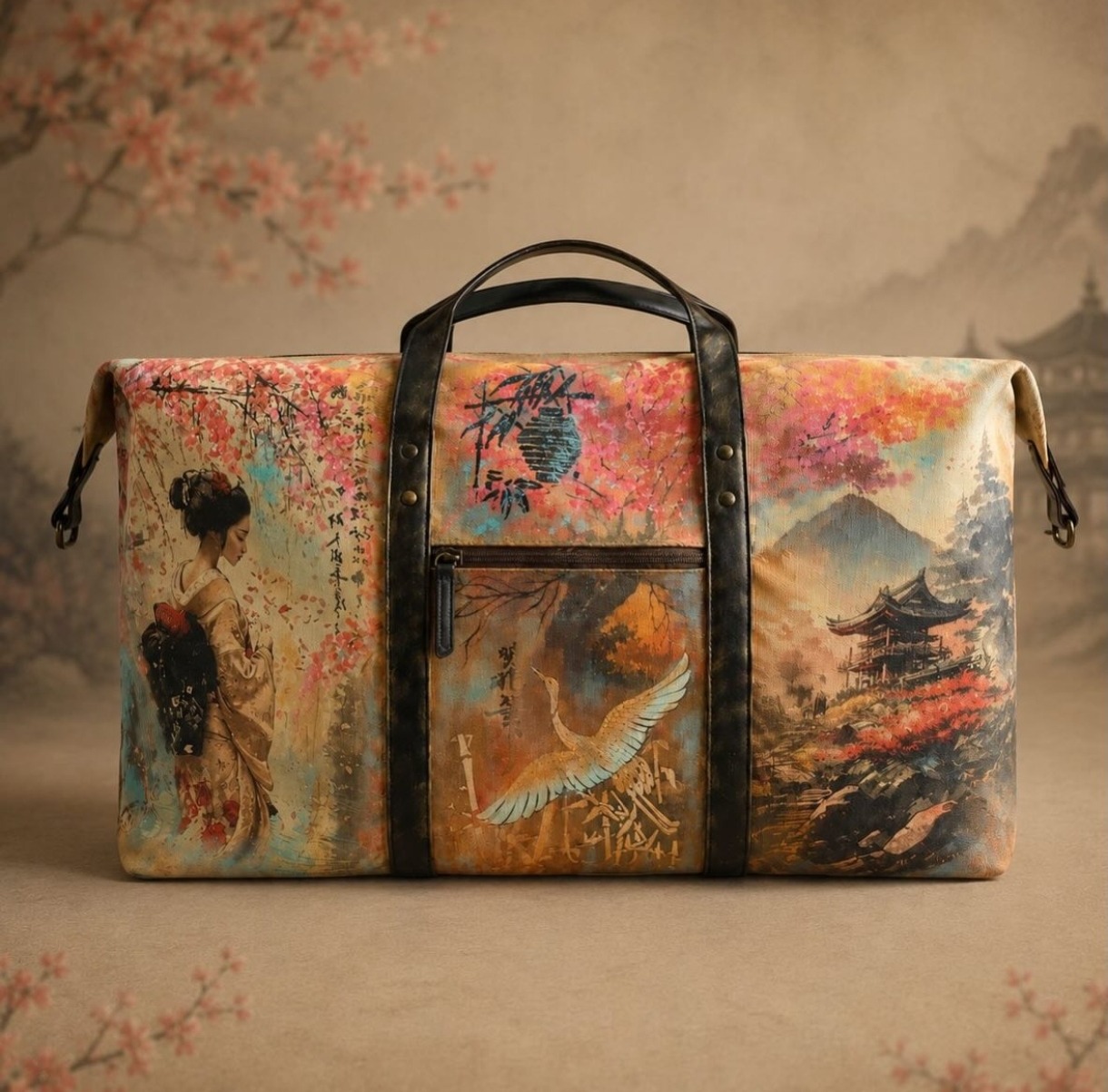Bolsa pintada japonesa